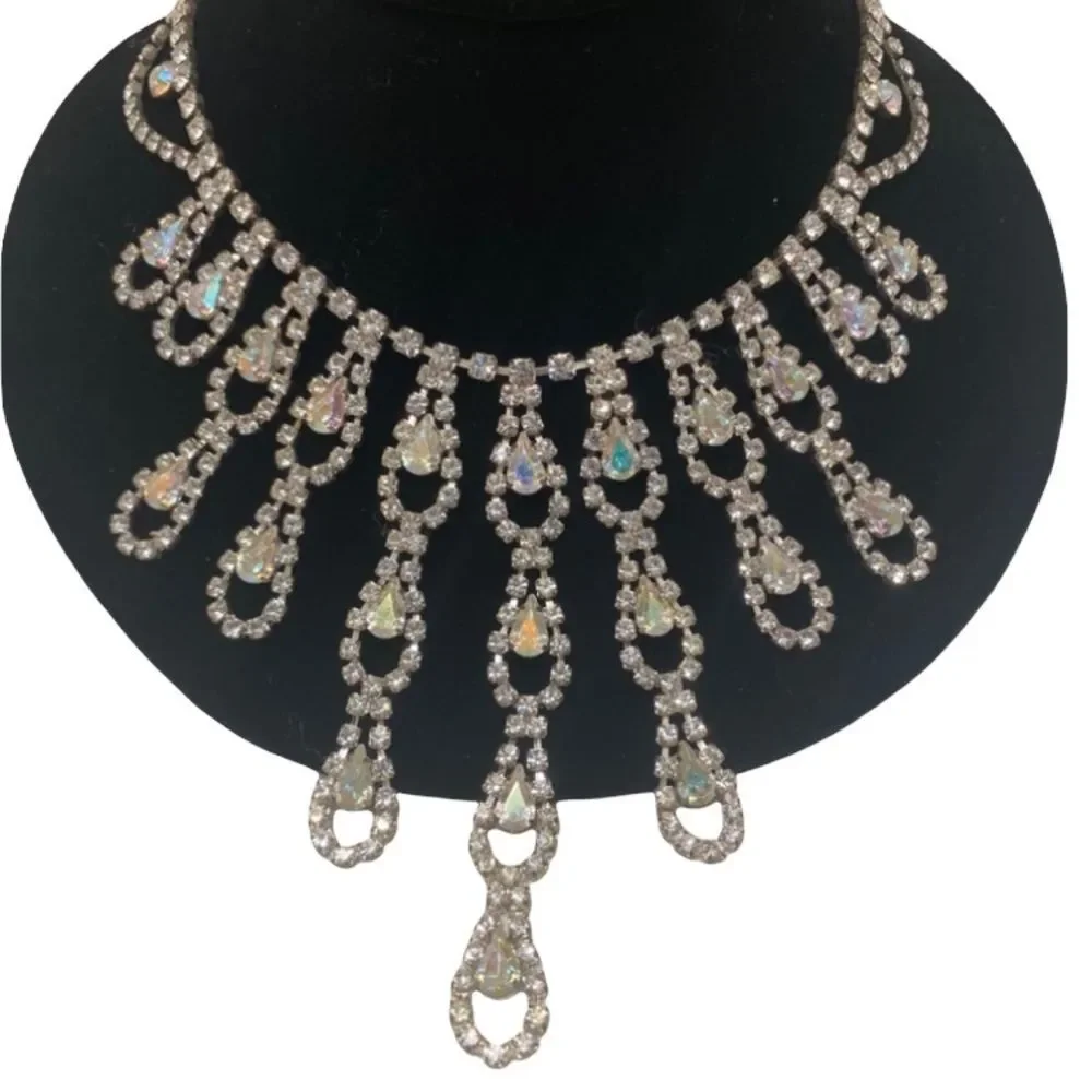 Vintage 1950’s Rhinestone Statement Necklace